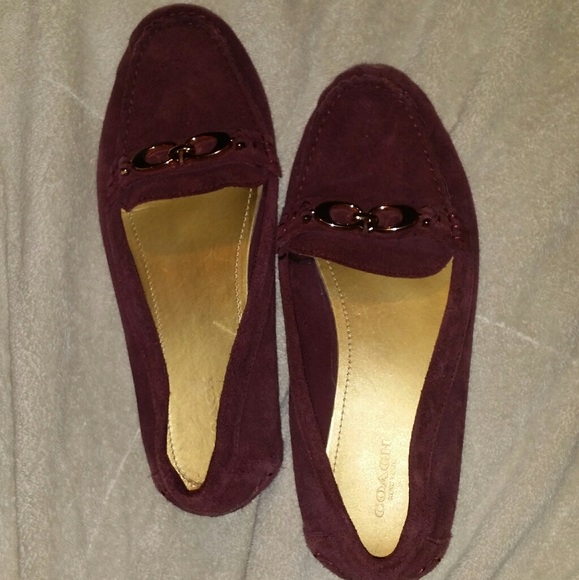 Coach Shoes - Coach Fortunata Leather Suede Loafers Size 8.5